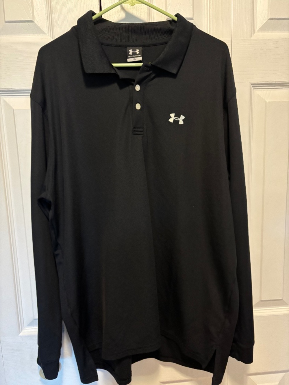 Under Armour Men’s XL Black Long Sleeve Polo Shirt Golf Performance